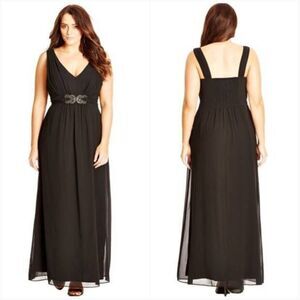 City Chic Elegant Sparkle Embellished Maxi Dress